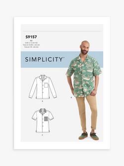 Simplicity Men's Shirts Sewing Pattern, S9157, Aa