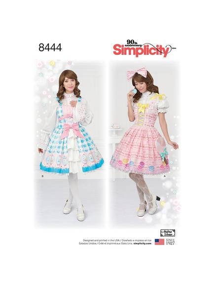 Simplicity Misses' Ruffle Dress Costume Sewing Pattern, S8444, P5