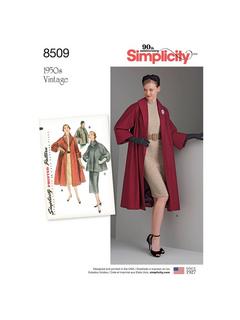 Simplicity Misses' Vintage Lined Coat and Jacket Sewing Pattern, S8509, H5
