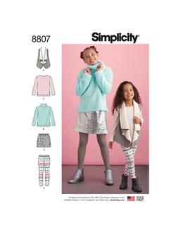 Simplicity Child's and Girl's Sportswear Pack Sewing Pattern, S8807, HH, Multi