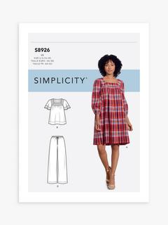 Simplicity Misses' Misses' Dress, Top and Pull-On Pants Sewing Pattern, S8926, U5