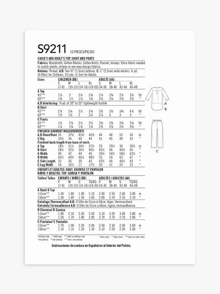 Simplicity Family Nightwear Sewing Pattern, S9211 - view 2, Multi
