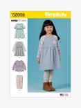 Simplicity Children's Sportswear Sewing Pattern, S8998, A