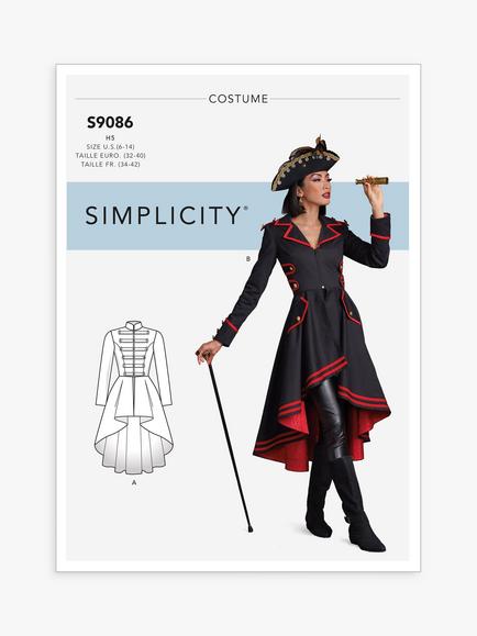 Simplicity Misses' Costume Coats Sewing Pattern, S9086, H5