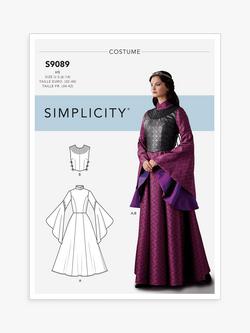 Simplicity Misses' Fantasy Costume Sewing Pattern, S9089, R5
