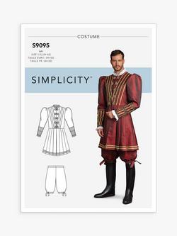 Simplicity Men's Tudor Costume Sewing Pattern, S9095, Bb