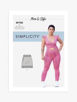 Simplicity Misses' Misses' Knit Jumpsuit and Pull-On Knit Mini Skirt Sewing Pattern, S9150, H5