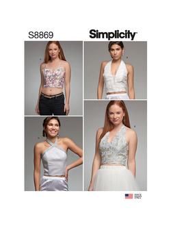 Simplicity Misses' Close Fitting Tops Sewing Pattern, S8869, H5, Multi