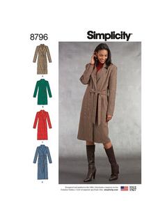 Simplicity Misses' Petite Lined Coat Sewing Pattern, S8796, U5