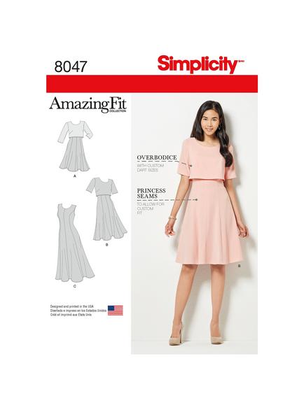 Simplicity Misses' Petite Dress Sewing Pattern, 8047, 