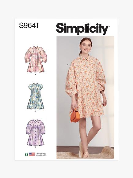Simplicity Misses' Button Down Dresses Sewing Pattern, S9641, D5