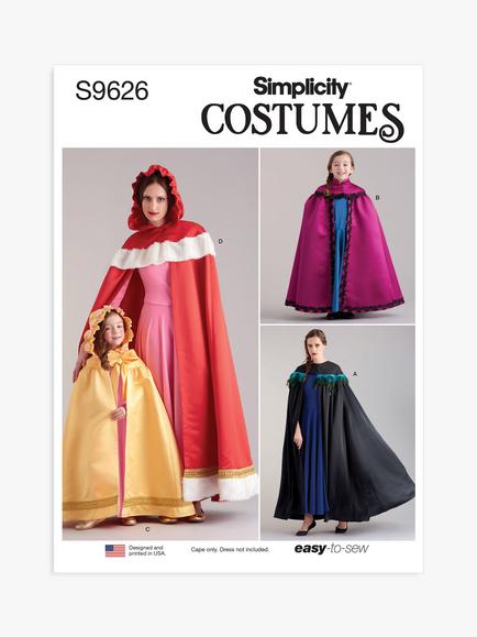 Simplicity Misses' and Children's Costumes Sewing Pattern, S9626, Multi