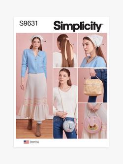 Simplicity Misses' Pettiskirt and Accessories Sewing Pattern, S9631, Multi