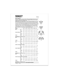 Simplicity Misses' Costume Top Sewing Pattern, S9627 - view 2, R5