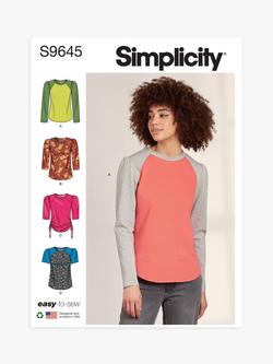Simplicity Misses' Knit Tops Sewing Pattern, S9645, Multi
