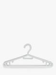 John Lewis Plastic Hangers, Pack of 10, White