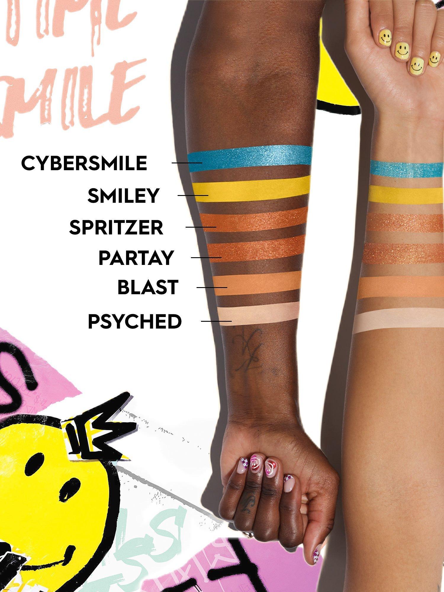 Product image 6 of 8, which shows Urban Decay x Smiley Naked Mini Eyeshadow Palette, Mucho Happy