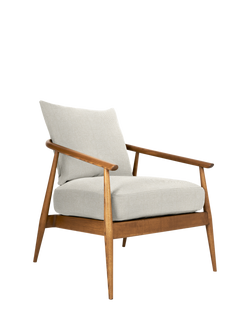 ercol for John Lewis Hazlemere Armchair, Vintage Ash Leg, Ecru