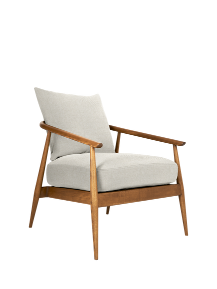 ercol for John Lewis Hazlemere Armchair, Vintage Ash Leg, Ecru
