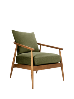ercol for John Lewis Hazlemere Armchair, Vintage Ash Leg, Moss