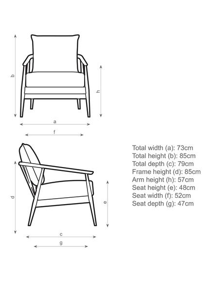 ercol for John Lewis Hazlemere Armchair, Vintage Ash Leg - view 2, Ecru