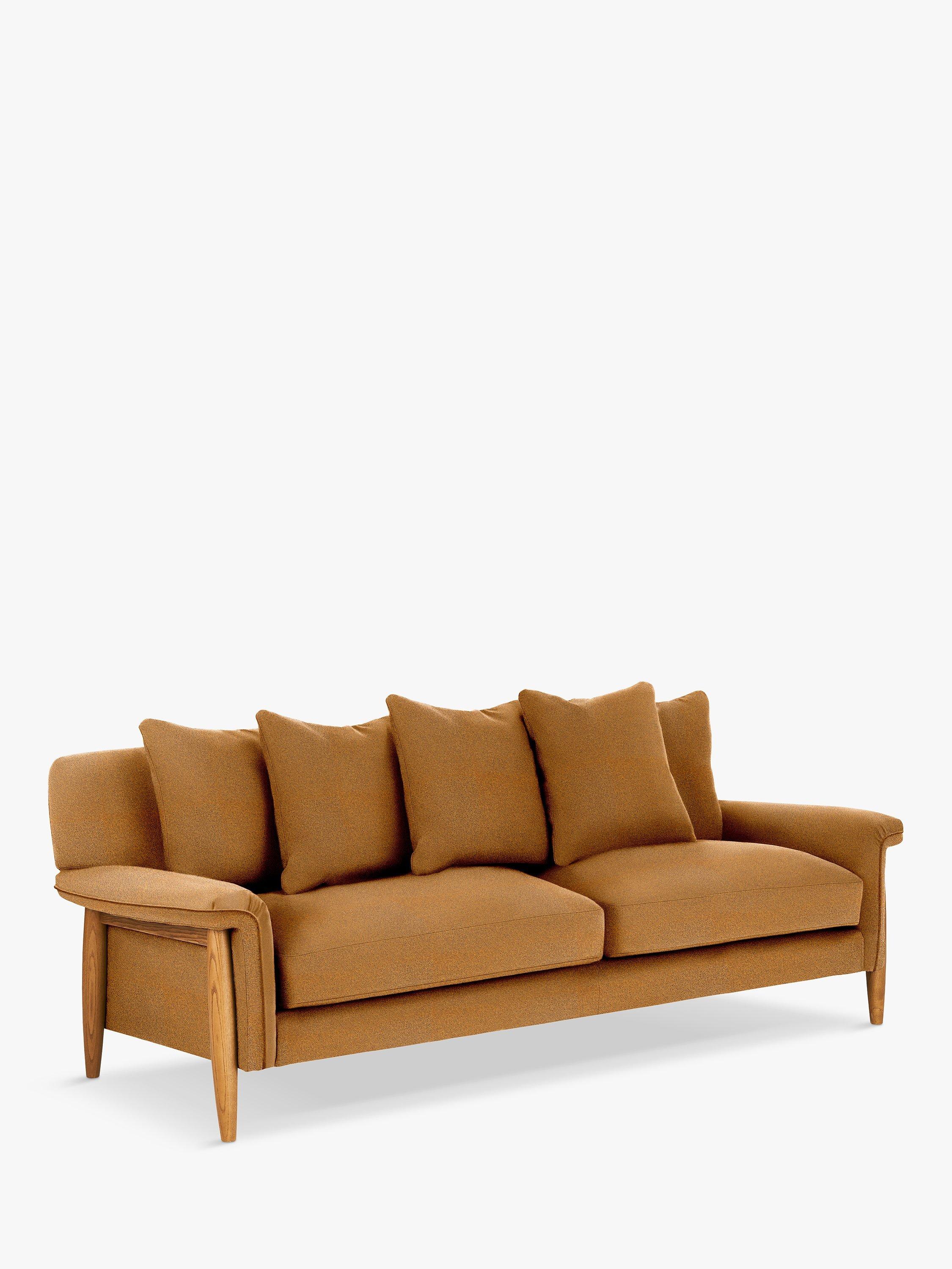 Sorrento Range, ercol for John Lewis Sorrento Large 3-Seater Sofa, Vintage Ash Leg, Boucle Spice