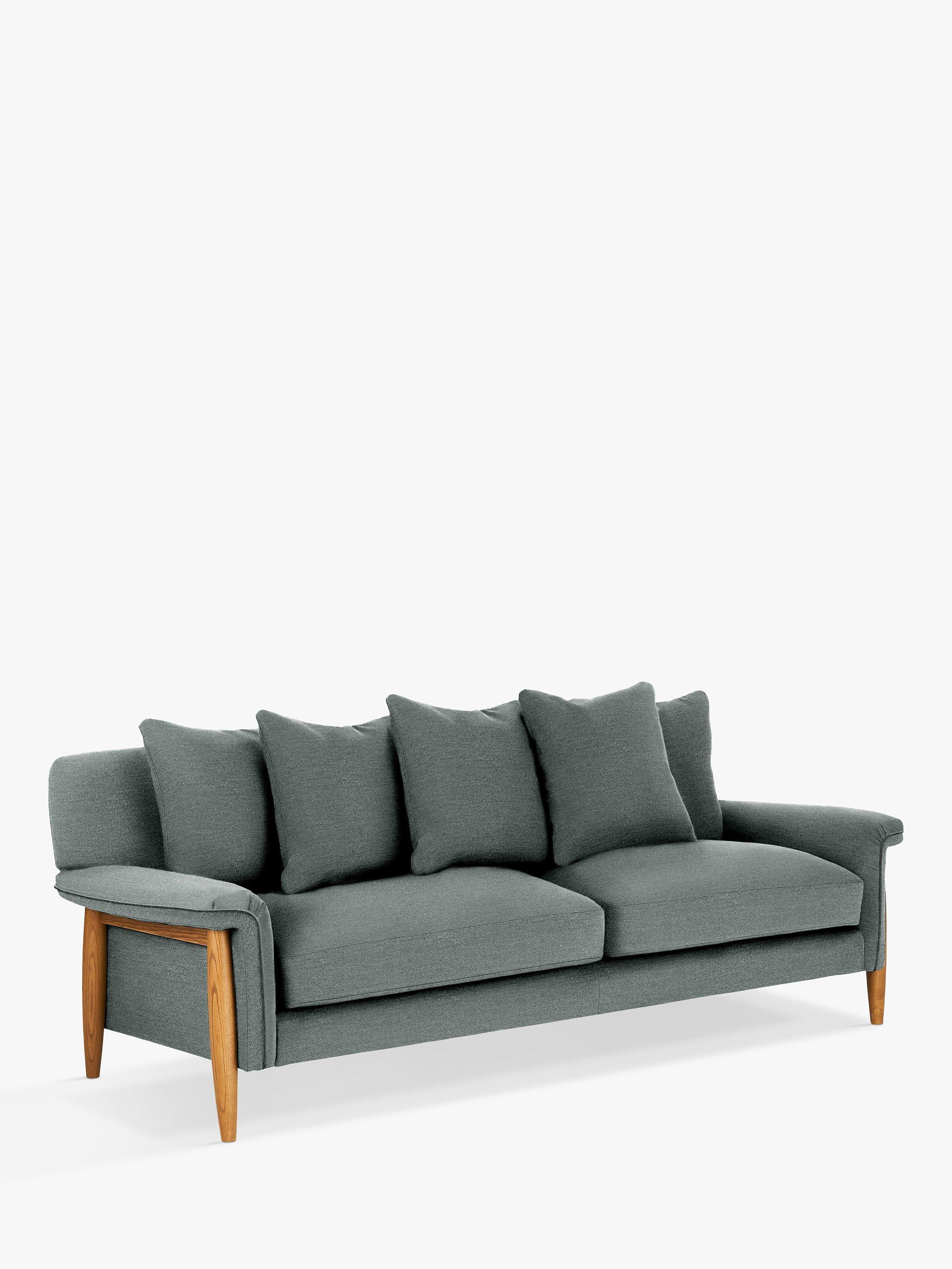 Sorrento Range, ercol for John Lewis Sorrento Large 3-Seater Sofa, Vintage Ash Leg, Boucle Grey