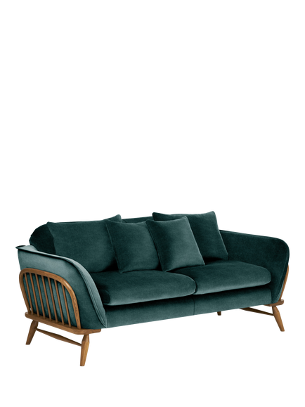 ercol for John Lewis Hexton Medium 2 Seater Sofa, Soft Chenille Teal