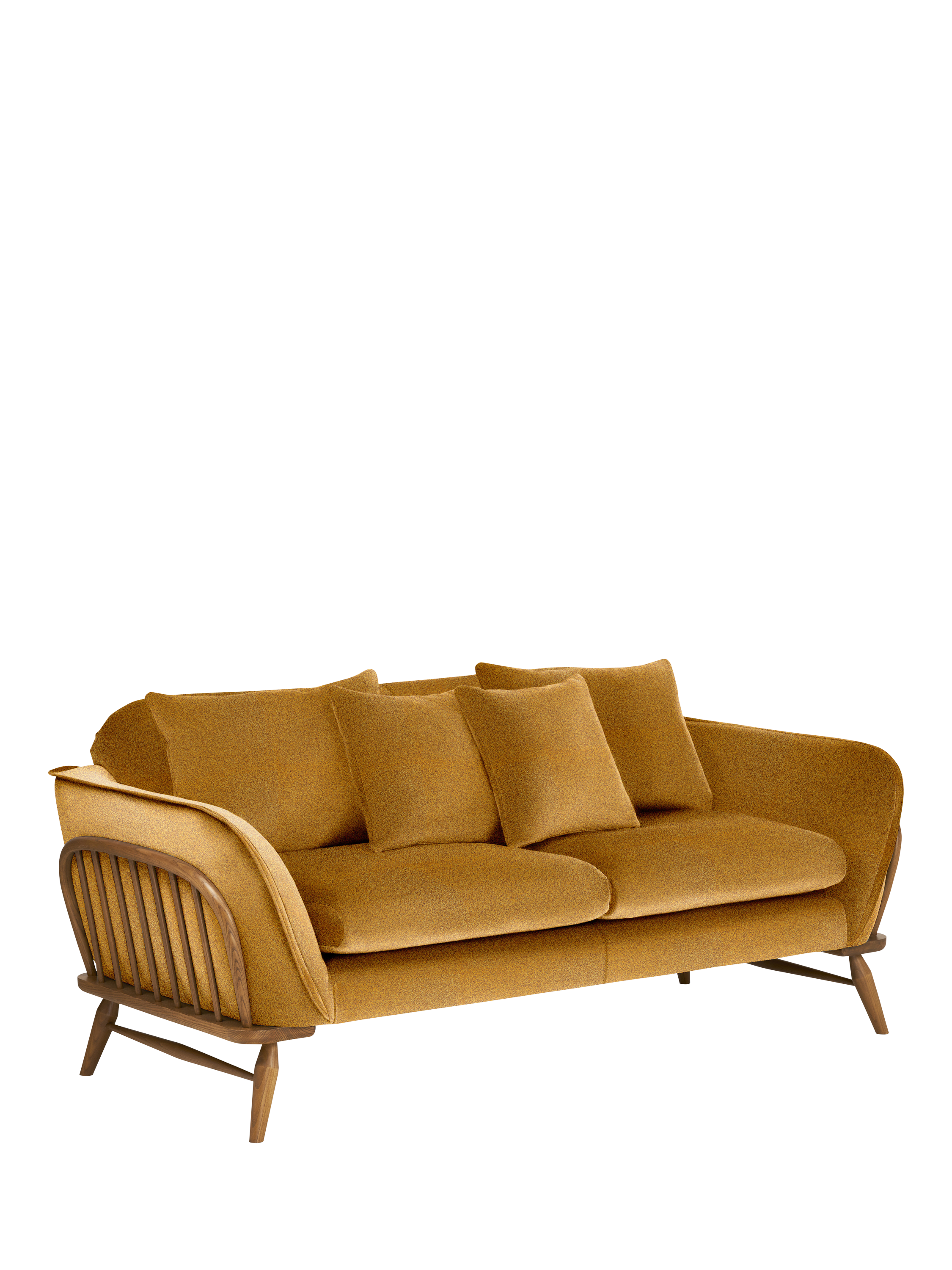 Hexton Range, ercol for John Lewis Hexton Medium 2 Seater Sofa, Vintage Ash Leg, Boucle Spice