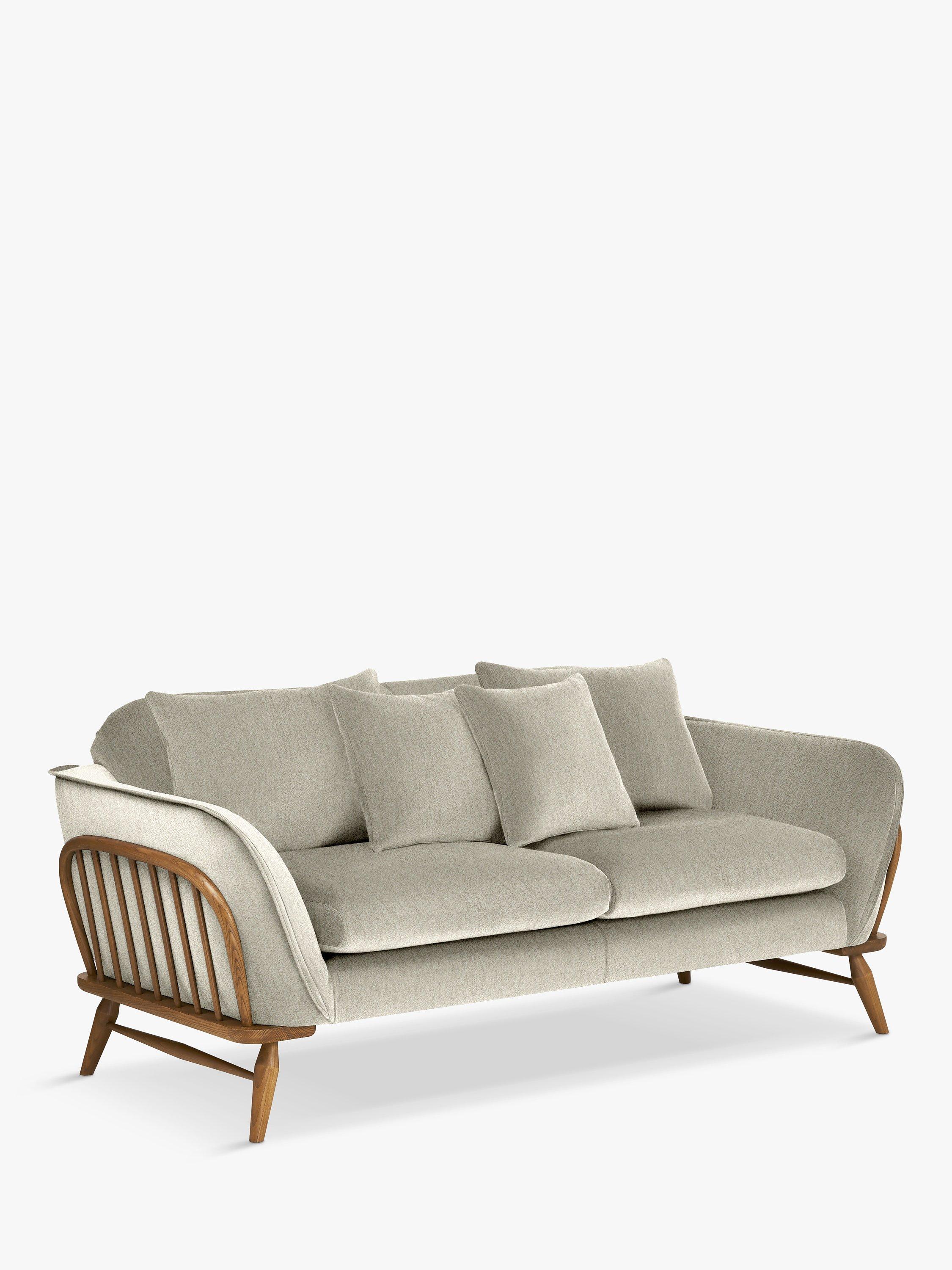 Hexton Range, ercol for John Lewis Hexton Medium 2 Seater Sofa, Vintage Ash Leg, Boucle Natural