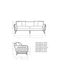 ercol for John Lewis Hexton Large 3 Seater Sofa, Vintage Ash Leg
