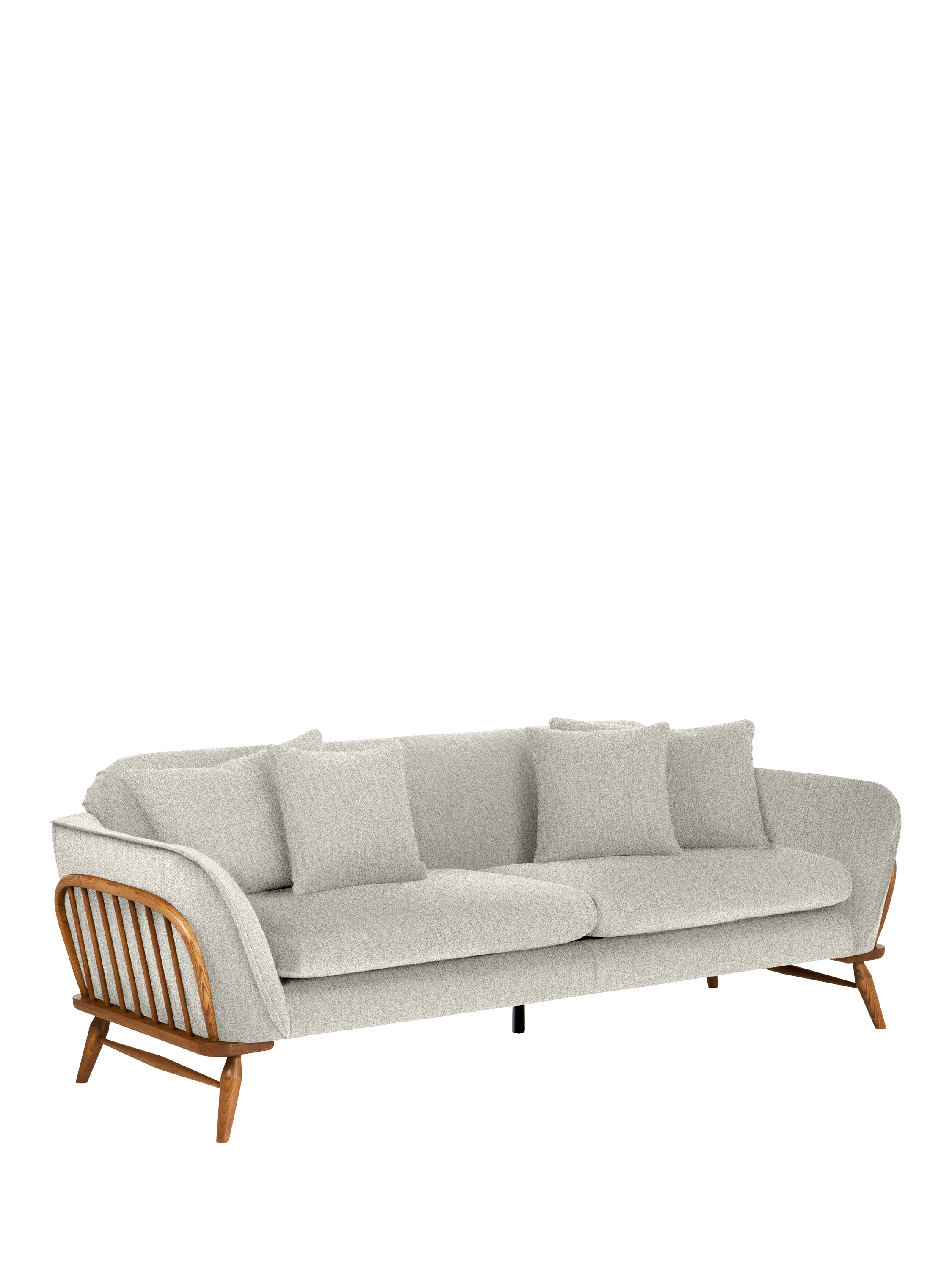 Hexton Range, ercol for John Lewis Hexton Large 3 Seater Sofa, Vintage Ash Leg, Boucle Natural