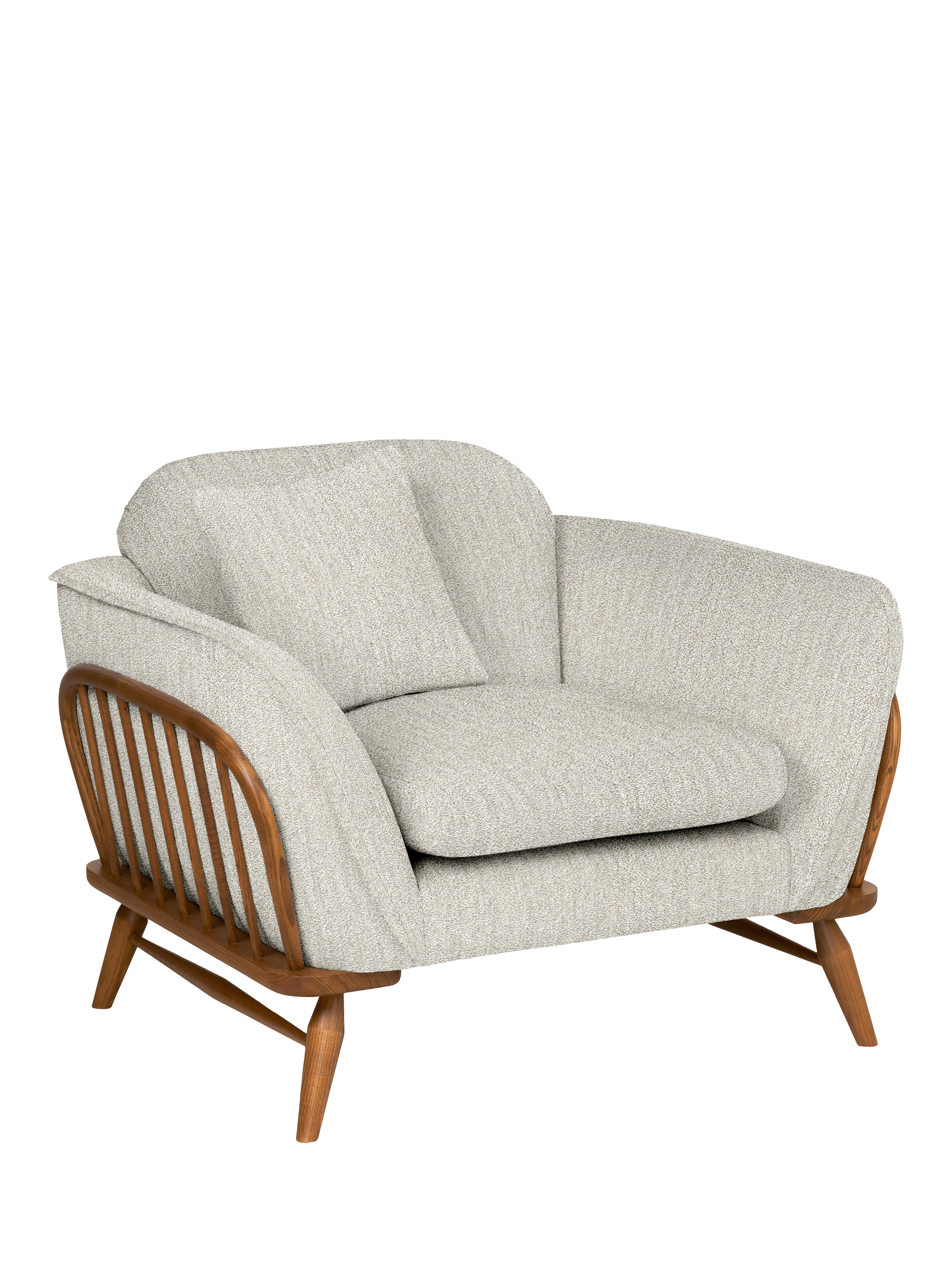 Hexton Range, ercol for John Lewis Hexton Armchair, Vintage Ash Leg, Boucle Neutral