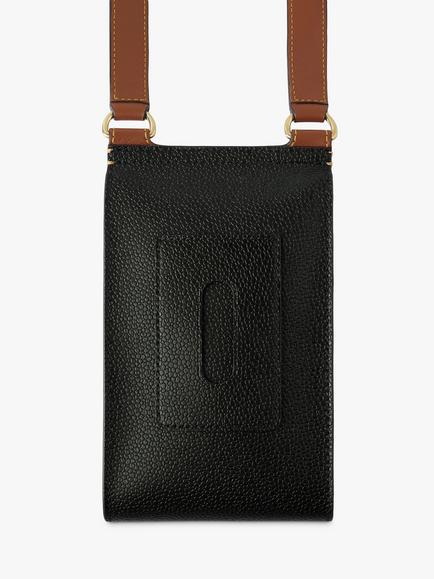 Mulberry Mini Antony Eco Scotchgrain and Flat Calf Leather Satchel - view 2, Black/Cognac