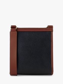 Mulberry Small Antony Eco Scotchgrain Satchel - view 2, Black & Cognac