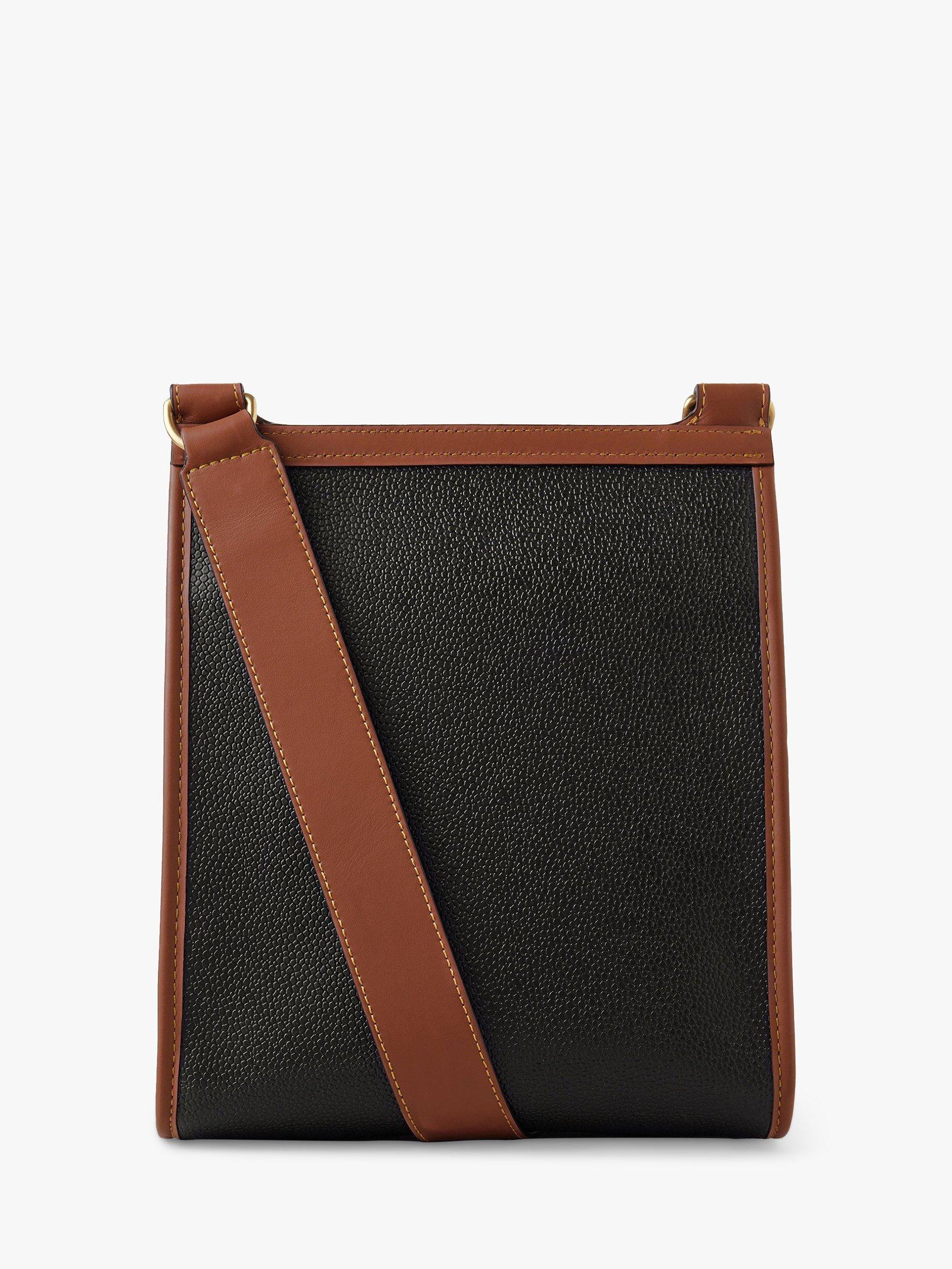 Product image 2 of 5, which shows Mulberry Antony Eco Scotchgrain Messenger Bag, Black/Cognac