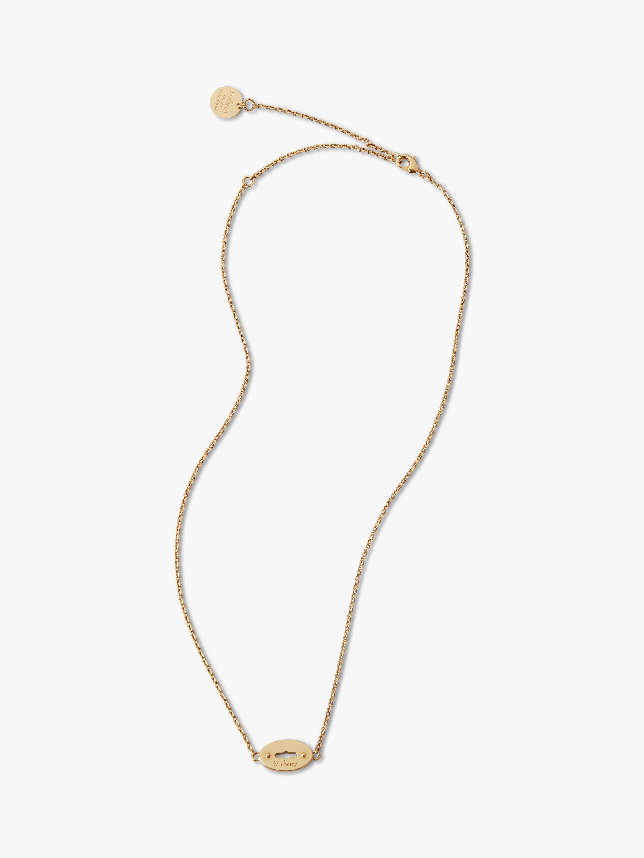 Product image 1 of 3, which shows Mulberry Bayswater Necklace, Gold