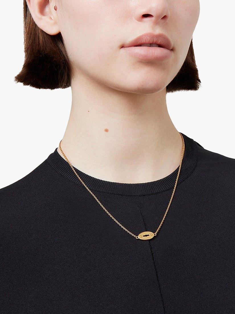 Product image 3 of 3, which shows Mulberry Bayswater Necklace, Gold
