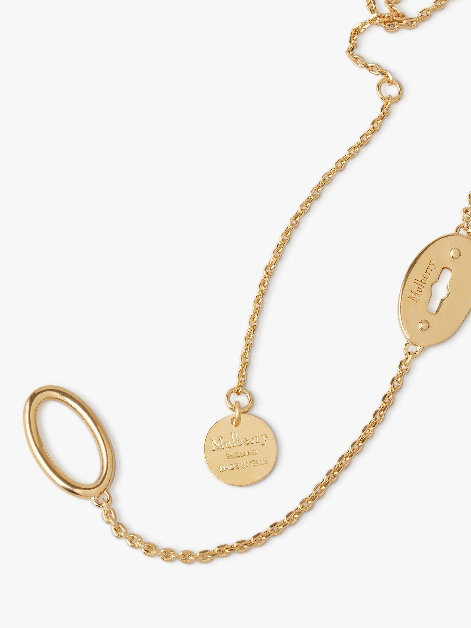 Product image 2 of 2, which shows Mulberry Bayswater Long Necklace, Gold