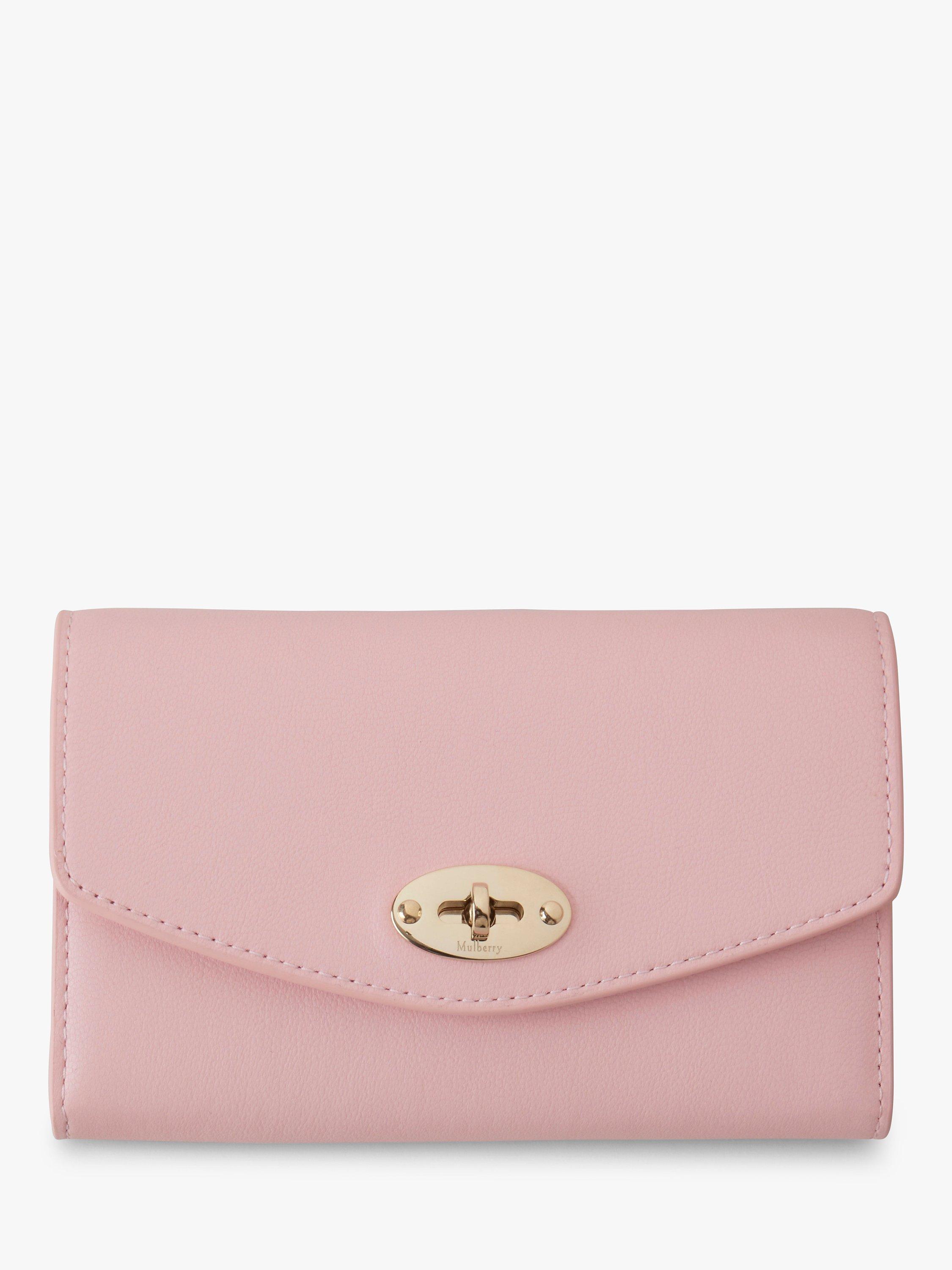Mulberry Darley Micro Classic Grain Leather Medium Wallet, Powder Rose