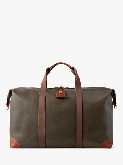 Mulberry Heritage Large Eco Scotchgrain Clipper Travel Bag, Mole/Cognac, Mole/Cognac