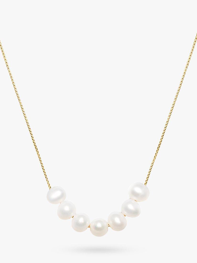 Leah Alexandra Pearl Chain Necklace, Gold