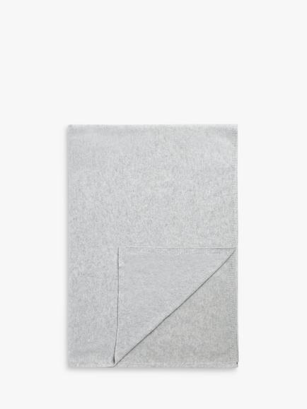John Lewis The Ultimate Collection Cashmere Throw, Light Grey