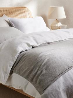 John Lewis The Ultimate Collection Cashmere Throw - view 2, Light Grey