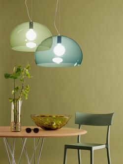 Kartell FL/Y Pendant Ceiling Light - view 2, Petrol