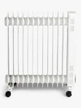 John Lewis 2500W Digital Oil Radiator, White