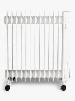 John Lewis 2500W Digital Oil Radiator, White - view 2, White