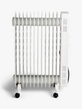 John Lewis 2500W Oil Filled Radiator, White