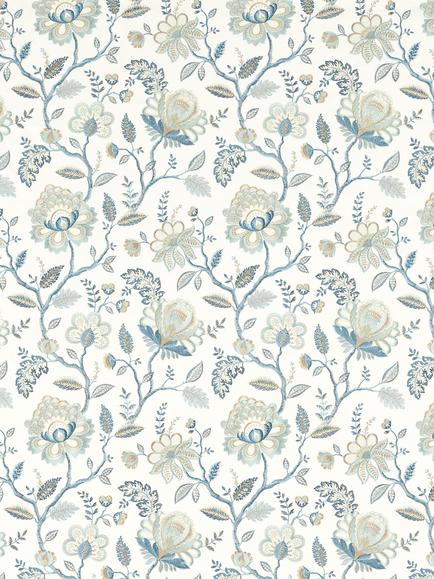 Clarke & Clarke Adeline Furnishing Fabric, Denim/Midnight