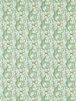 Clarke & Clarke Golden Lily Made to Measure Curtains or Roman Blind, Apple/Blush, Apple/Blush